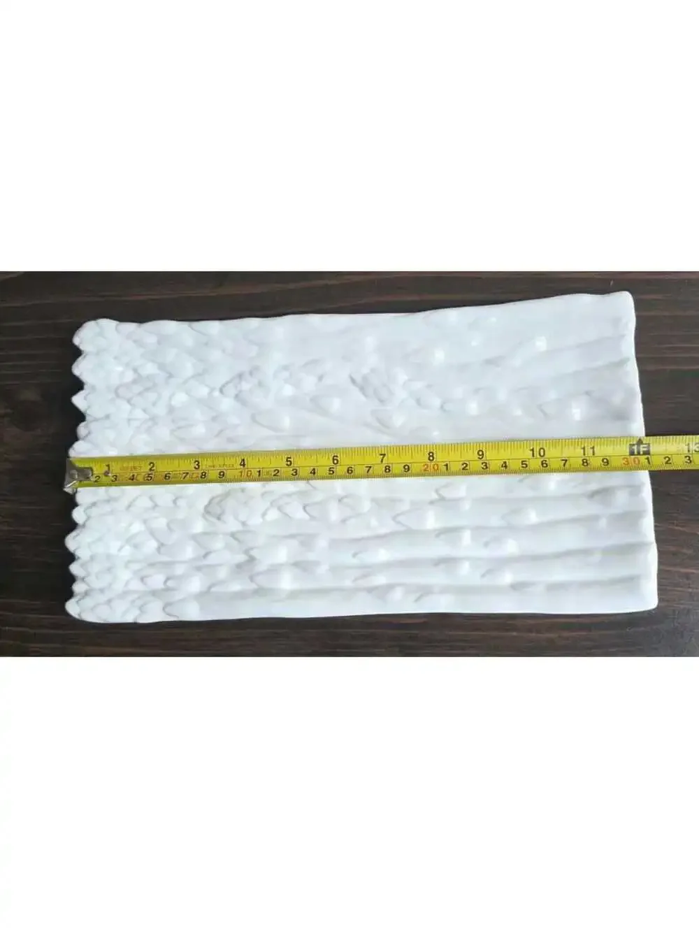 Everyday White™ Porcelain Asparagus Serving Platter Raised Asparagus Design Tray